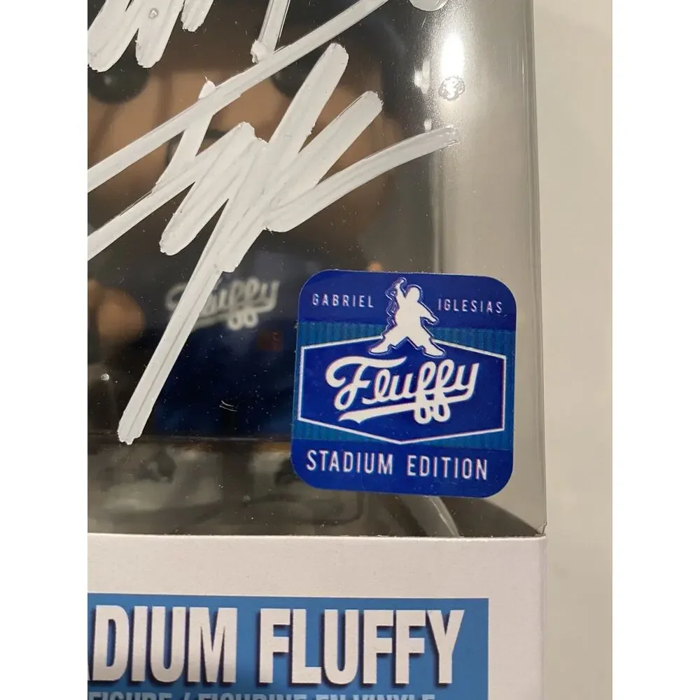 Funko Pop! Gabriel Iglesias Stadium Fluffy Blue Dodger SIGNED Autographed